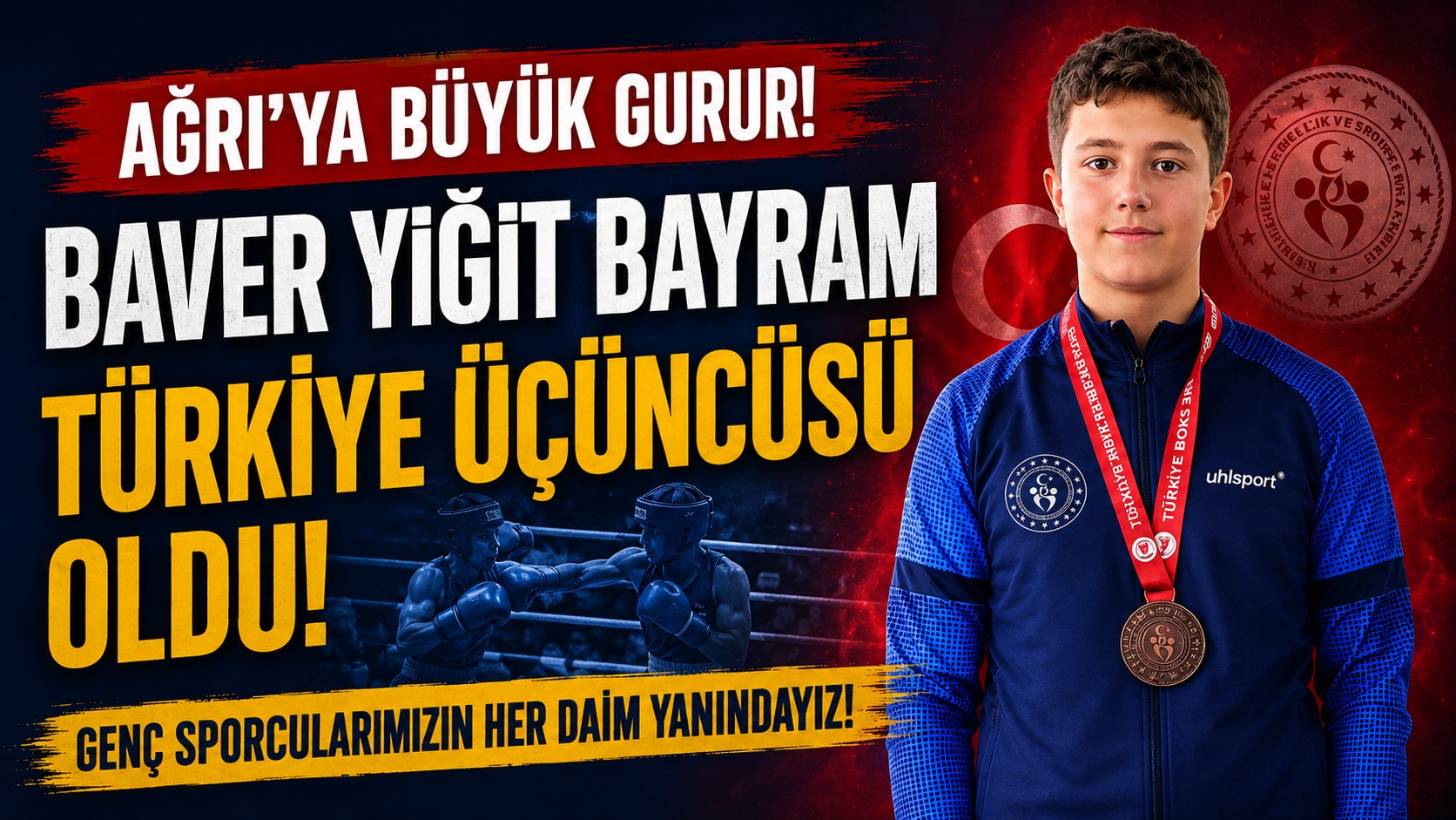 Ağrı Gençlik ve Spor İl Müdürlüğü’nden Baver Yiğit Bayram’a Başarı Tebriği