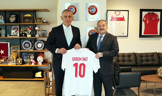 Ekrem İnci'den TFF Başkanı Hacıosmanoğlu'na Ziyaret