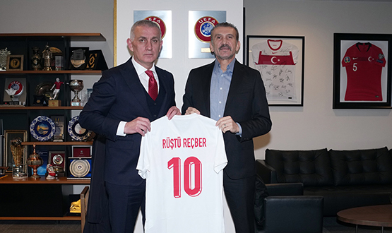 Rüştü Reçber, TFF Başkanı Hacıosmanoğlu'nu Ziyaret Etti