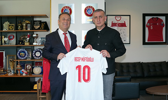 Recep Müftüoğlu, TFF Başkanı Hacıosmanoğlu'nu Ziyaret Etti